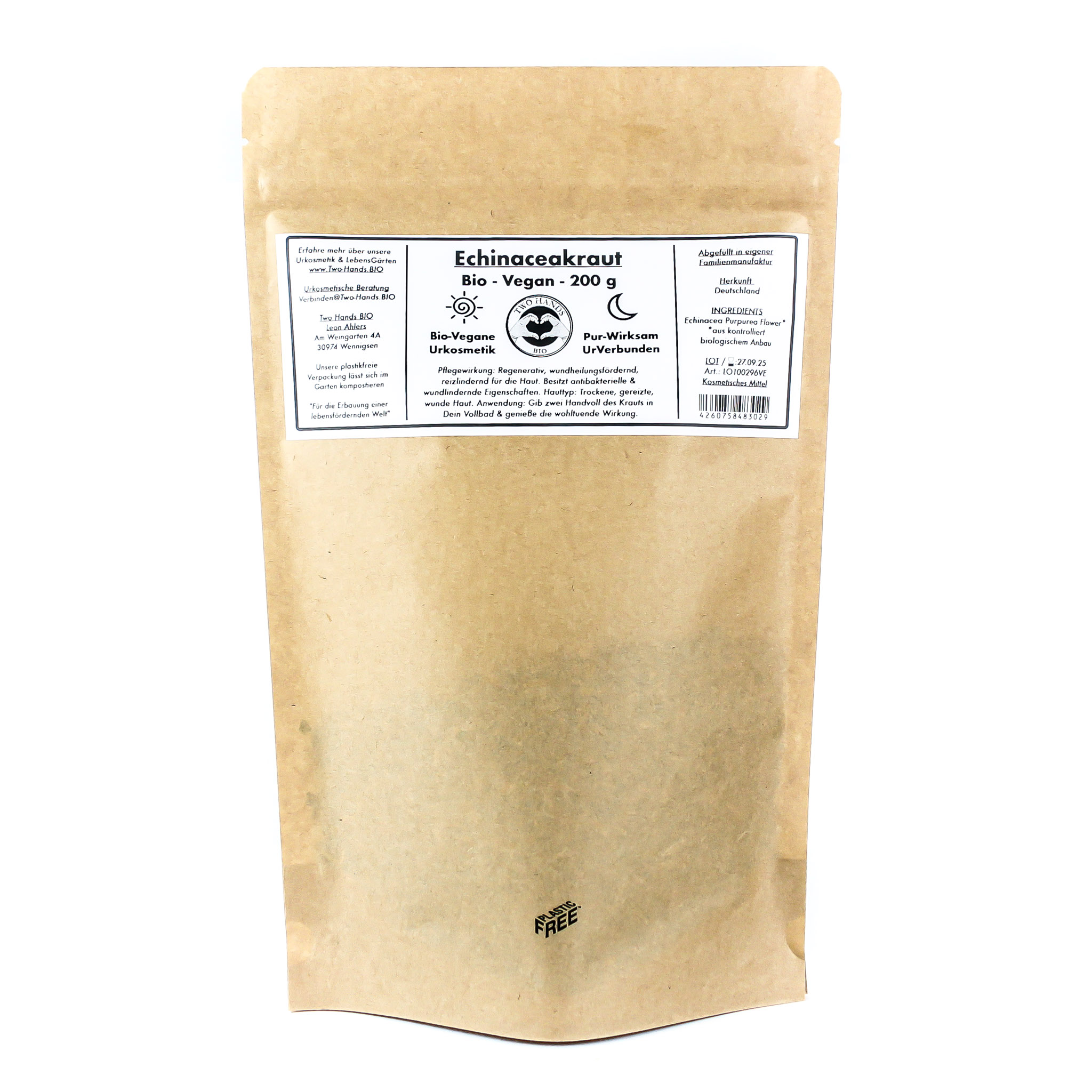 Echinaceakraut - Bio - Vegan - Plastikfrei - Purpursonnenhutkraut - 200 g