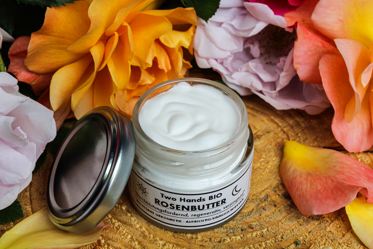 Rosenbutter aus echter Bio-Rose & Bio-Sheabutter - Bio Vegan