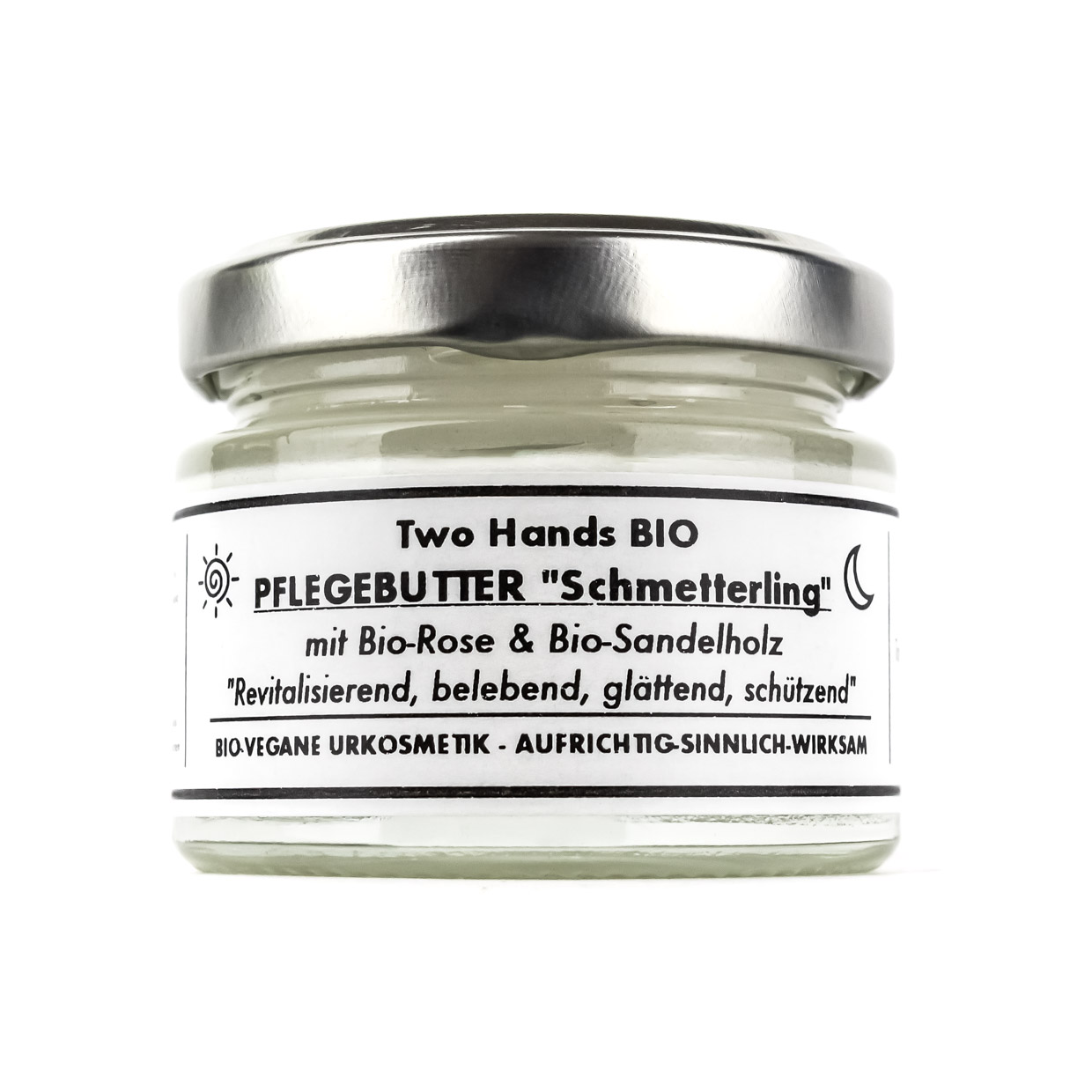 PflegeButter „Schmetterling“ mit Bio-Rose & Bio-Sandelholz - Bio Vegan